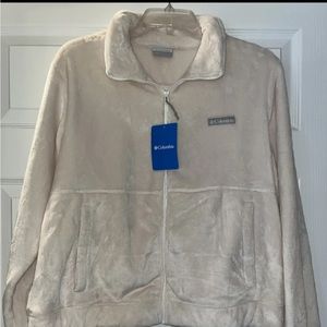 Columbia Women's Fireside Full Zip Fleece Jacket White Size XL NWT
